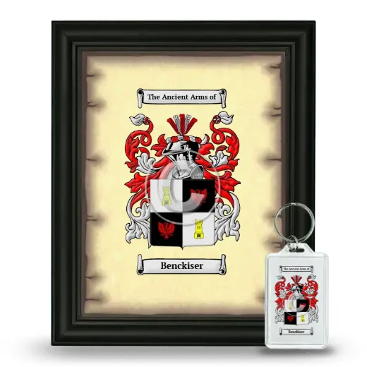 Benckiser Framed Coat of Arms and Keychain - Black