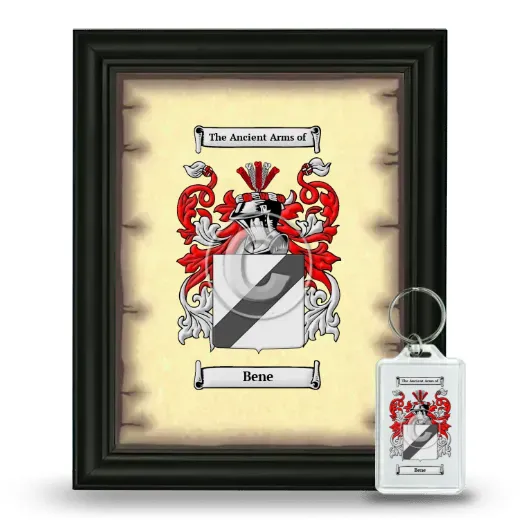 Bene Framed Coat of Arms and Keychain - Black