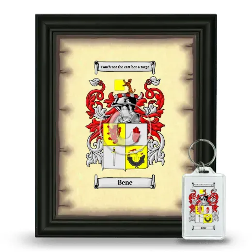 Bene Framed Coat of Arms and Keychain - Black