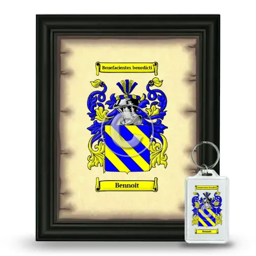 Bennoit Framed Coat of Arms and Keychain - Black