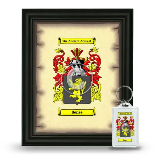 Bense Framed Coat of Arms and Keychain - Black