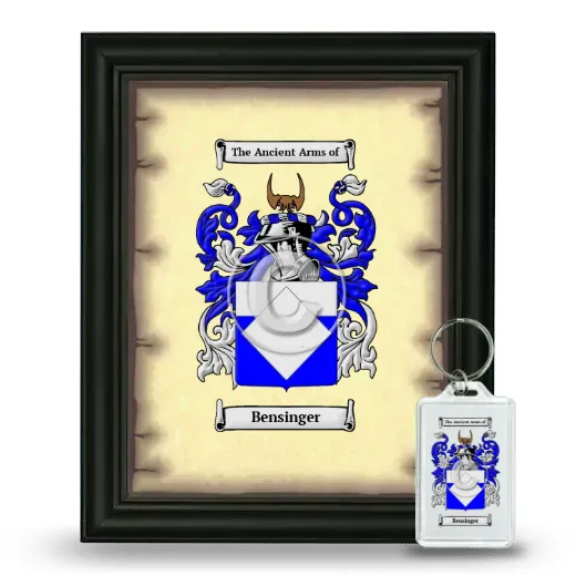 Bensinger Framed Coat of Arms and Keychain - Black