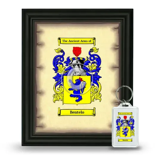 Bentelo Framed Coat of Arms and Keychain - Black