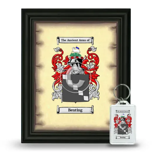Benting Framed Coat of Arms and Keychain - Black
