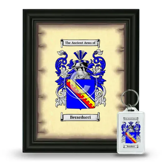 Berarducci Framed Coat of Arms and Keychain - Black
