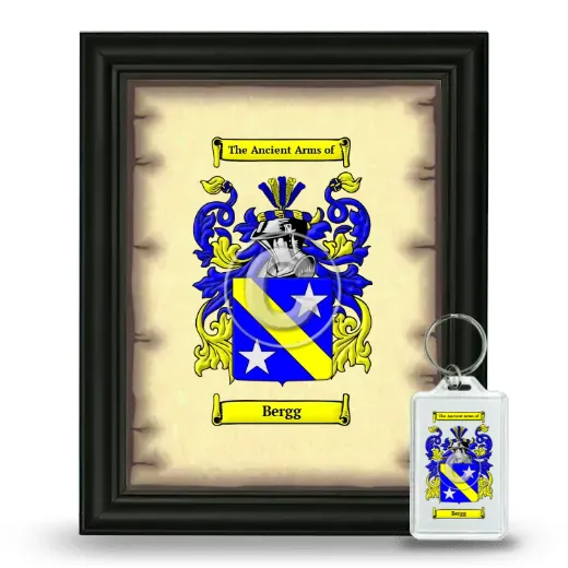 Bergg Framed Coat of Arms and Keychain - Black