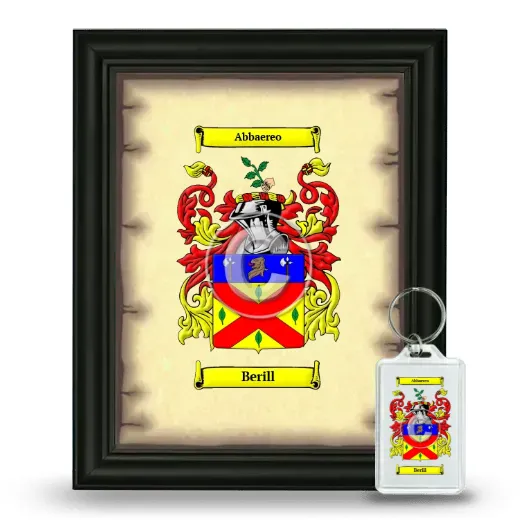 Berill Framed Coat of Arms and Keychain - Black