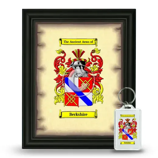Berkshire Framed Coat of Arms and Keychain - Black