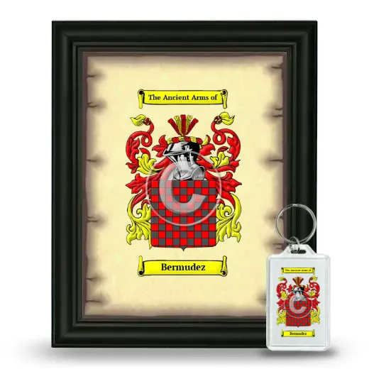 Bermudez Framed Coat of Arms and Keychain - Black