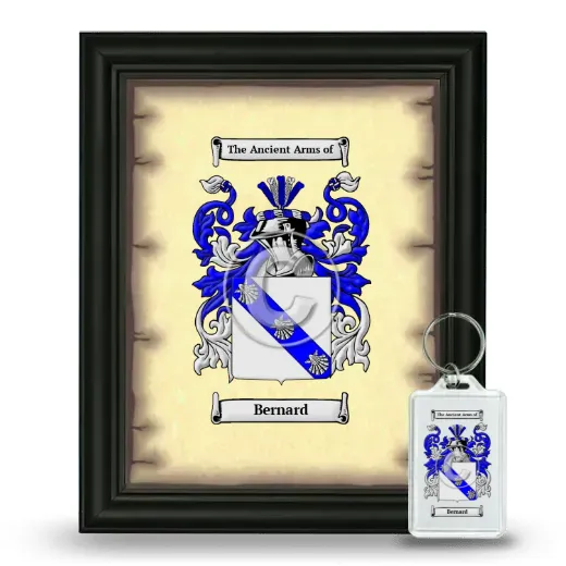 Bernard Framed Coat of Arms and Keychain - Black