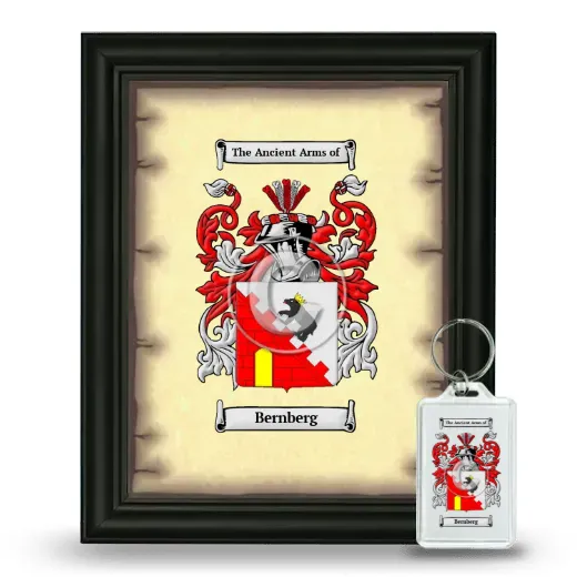 Bernberg Framed Coat of Arms and Keychain - Black