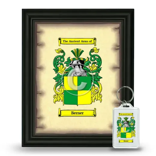 Berner Framed Coat of Arms and Keychain - Black