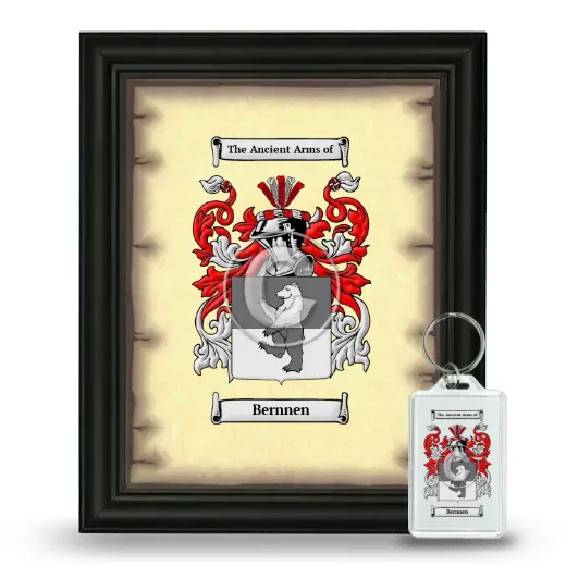 Bernnen Framed Coat of Arms and Keychain - Black