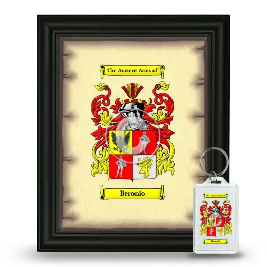 Beronio Framed Coat of Arms and Keychain - Black