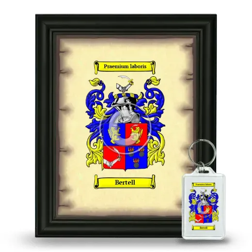 Bertell Framed Coat of Arms and Keychain - Black