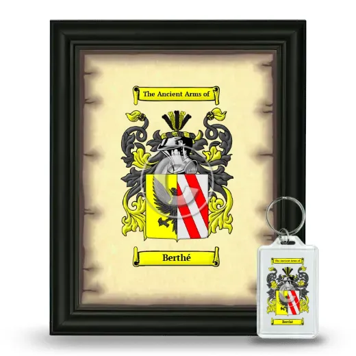 Berthé Framed Coat of Arms and Keychain - Black
