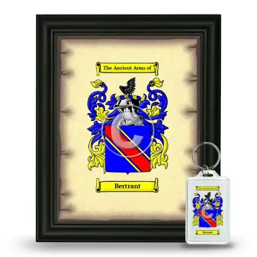 Bertrant Framed Coat of Arms and Keychain - Black
