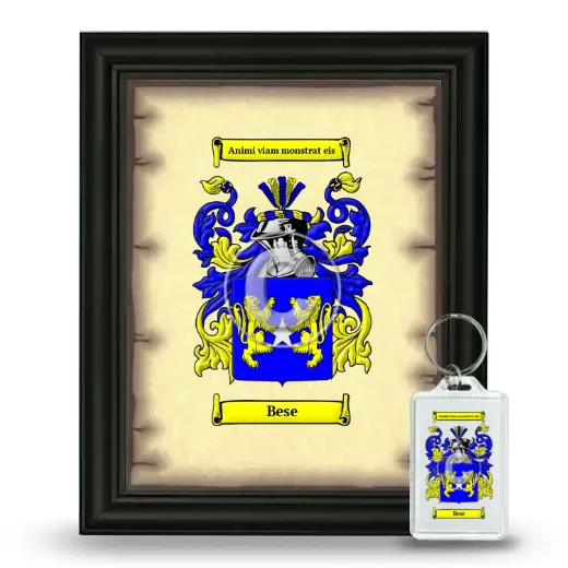 Bese Framed Coat of Arms and Keychain - Black