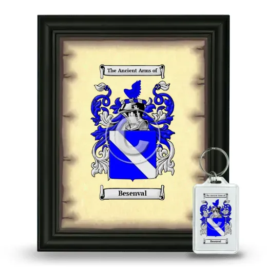 Besenval Framed Coat of Arms and Keychain - Black