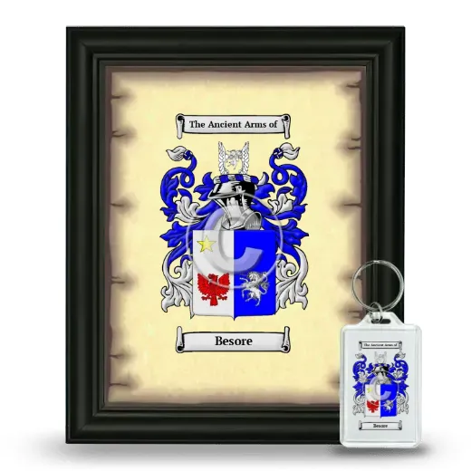 Besore Framed Coat of Arms and Keychain - Black