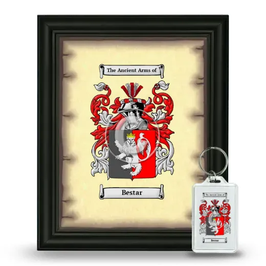 Bestar Framed Coat of Arms and Keychain - Black