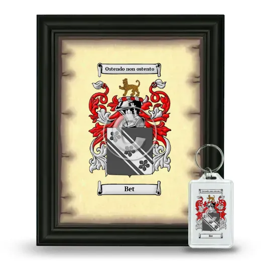 Bet Framed Coat of Arms and Keychain - Black