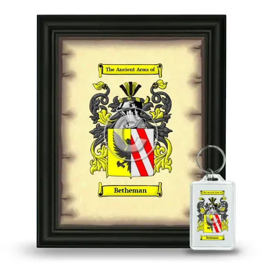 Betheman Framed Coat of Arms and Keychain - Black