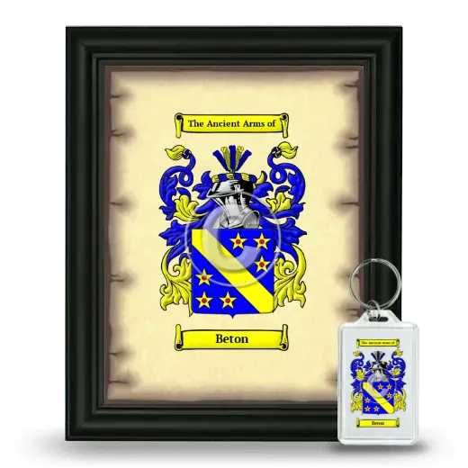 Beton Framed Coat of Arms and Keychain - Black