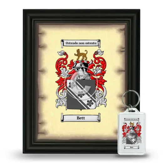 Bett Framed Coat of Arms and Keychain - Black