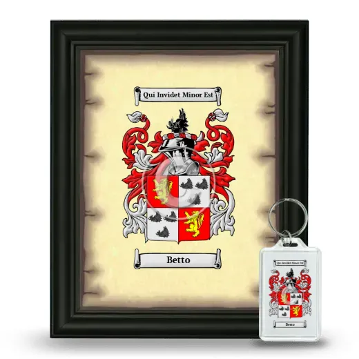 Betto Framed Coat of Arms and Keychain - Black
