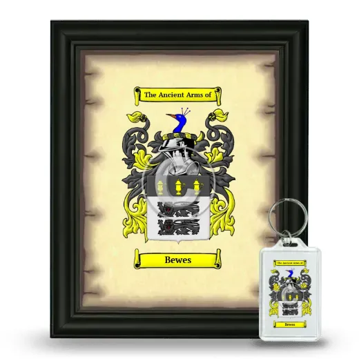 Bewes Framed Coat of Arms and Keychain - Black