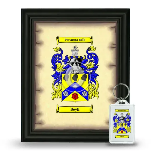 Beyli Framed Coat of Arms and Keychain - Black