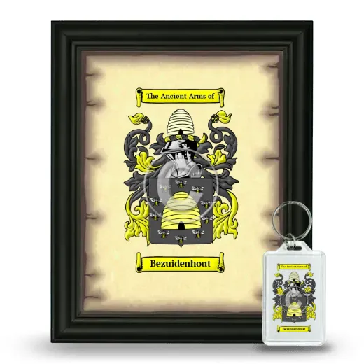 Bezuidenhout Framed Coat of Arms and Keychain - Black