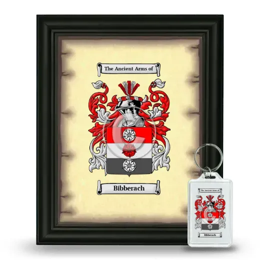 Bibberach Framed Coat of Arms and Keychain - Black
