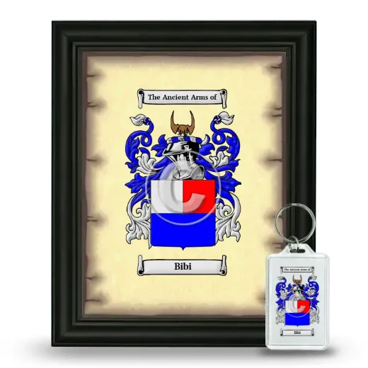 Bibi Framed Coat of Arms and Keychain - Black