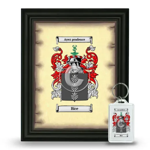Bice Framed Coat of Arms and Keychain - Black