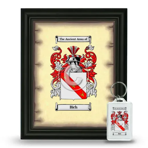 Bich Framed Coat of Arms and Keychain - Black