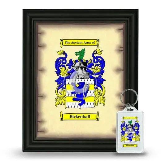 Bickenhall Framed Coat of Arms and Keychain - Black