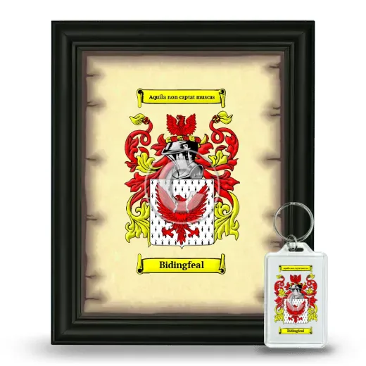 Bidingfeal Framed Coat of Arms and Keychain - Black