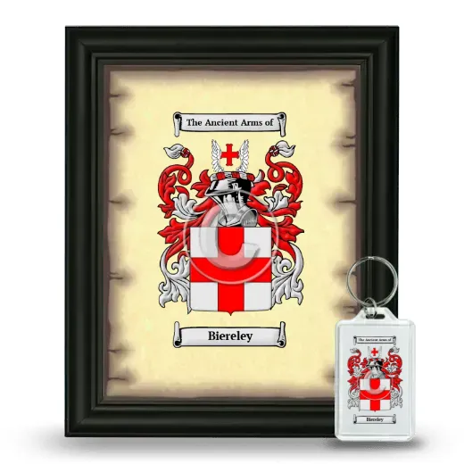 Biereley Framed Coat of Arms and Keychain - Black