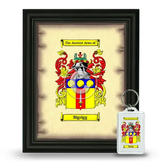 Bigrigg Framed Coat of Arms and Keychain - Black