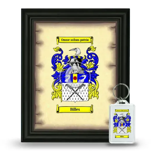 Billes Framed Coat of Arms and Keychain - Black