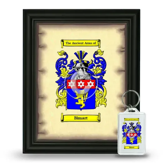 Bimart Framed Coat of Arms and Keychain - Black