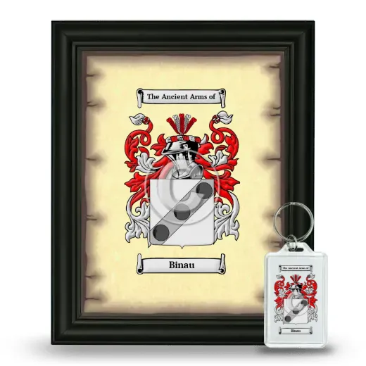 Binau Framed Coat of Arms and Keychain - Black