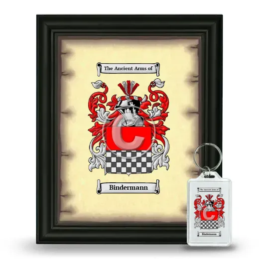 Bindermann Framed Coat of Arms and Keychain - Black