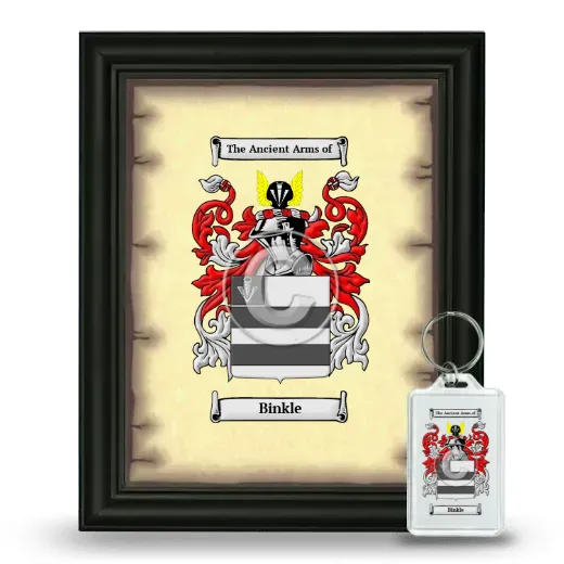 Binkle Framed Coat of Arms and Keychain - Black