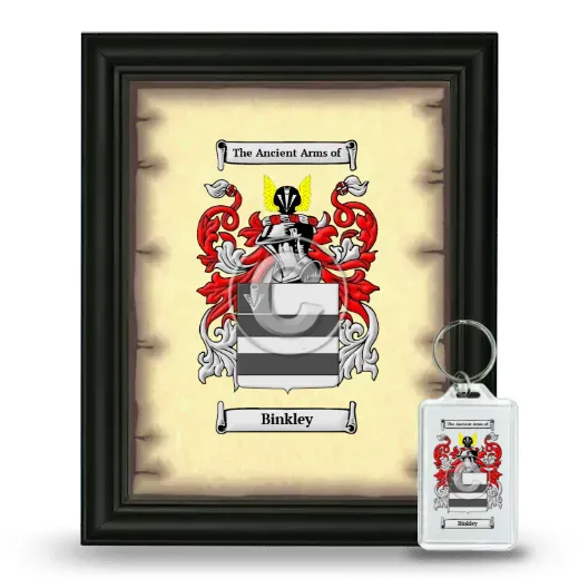 Binkley Framed Coat of Arms and Keychain - Black