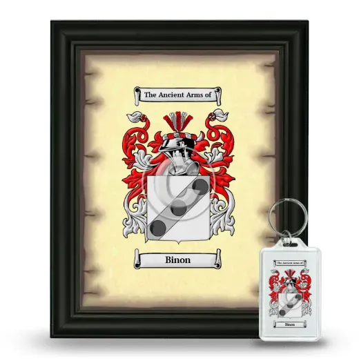 Binon Framed Coat of Arms and Keychain - Black