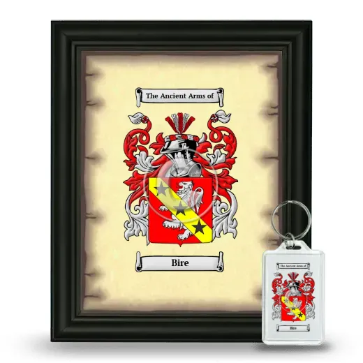 Bire Framed Coat of Arms and Keychain - Black