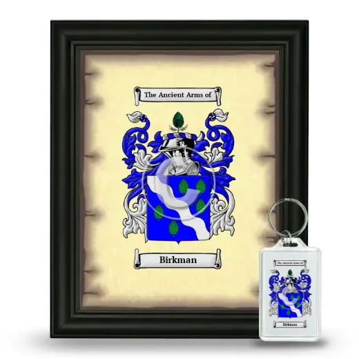 Birkman Framed Coat of Arms and Keychain - Black